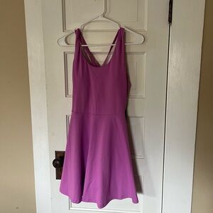 Fabletics Magenta Double-Strap A-Line Mini Dress